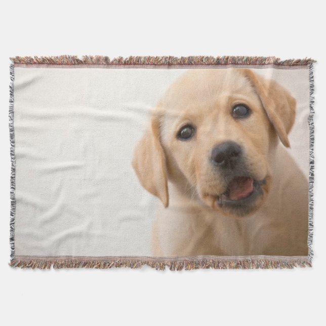 Manta Tejida Perrito de oro de Labrador (Anverso)