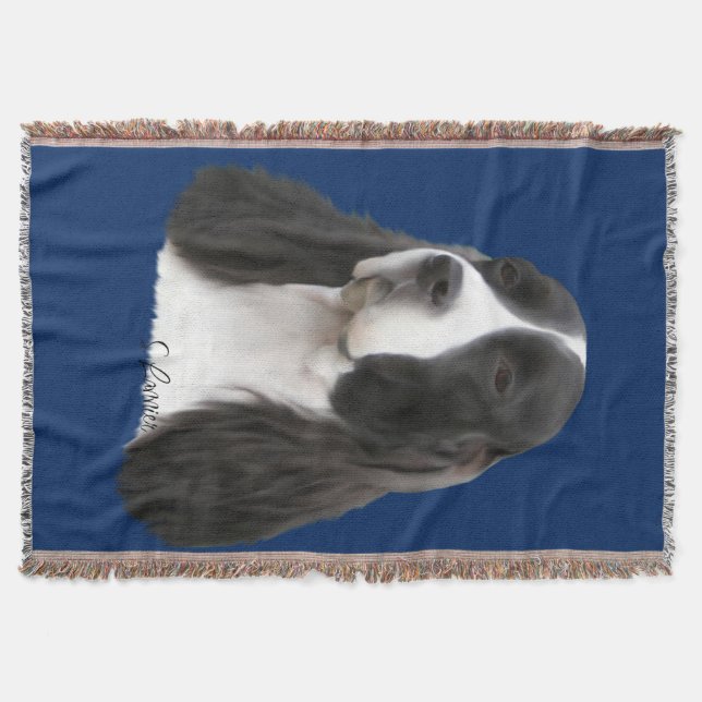 Manta Tejida Perro español Springer inglés (Anverso)