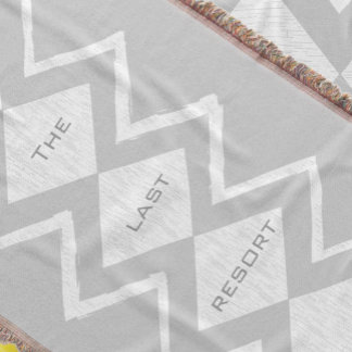 Manta Tejida Personaliza tu Beach House Gray Zig Zag Diamond