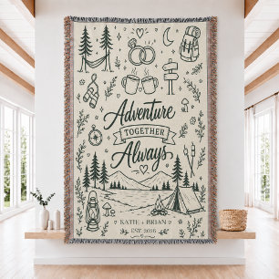 Manta tejida personalizada para aventuras