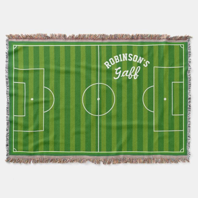 Manta Tejida Personalizado de fútbol o fútbol (Anverso)