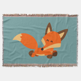 Manta Tejida Personalizado de la Flota Cuta Fox Throw Blanket