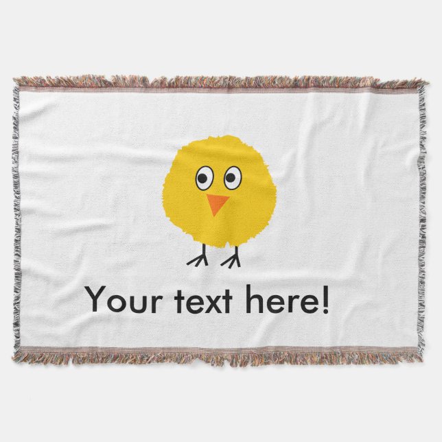 Manta Tejida Personalizado de pollo lindo (Anverso)