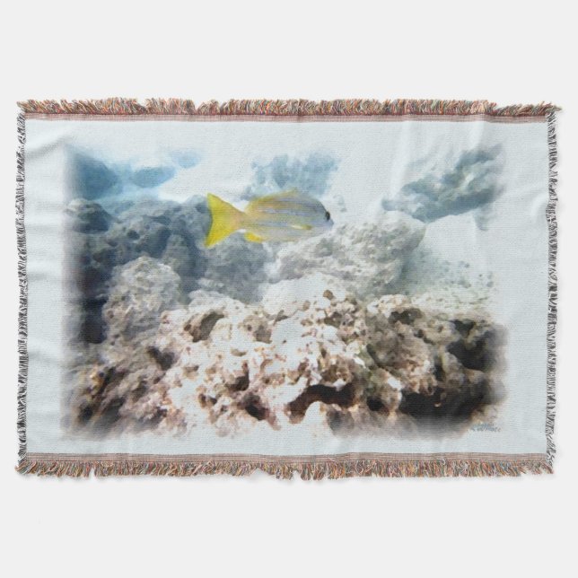Manta Tejida Pescado submarino (Anverso)