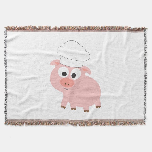Manta Tejida Pig Chef (Anverso)