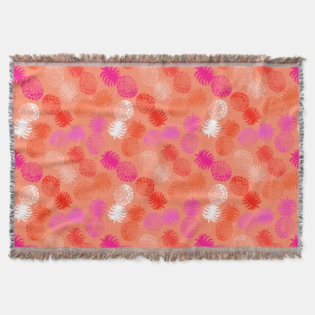 Manta Tejida Piña tropical mona hawaiana (Anverso)