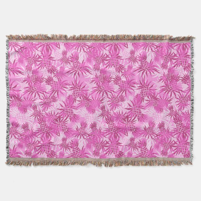 Manta Tejida Pineapple Camo Hawaiian Throw Blanket (Anverso)