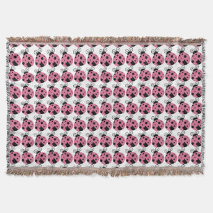 Manta Tejida Pink Ladybug