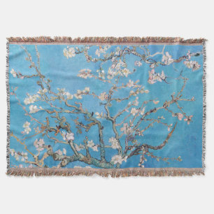 Manta Tejida Pintura de arte de Almond Blossoms Blue Vincent va
