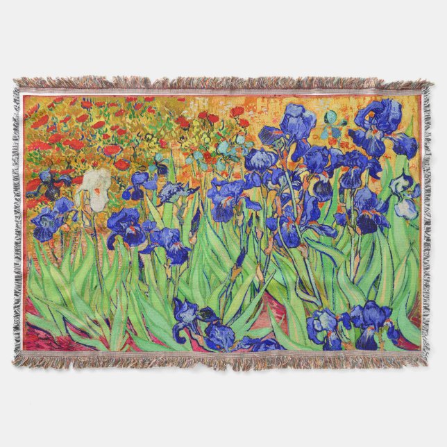Manta Tejida PixDezines van gogh irises/st. remy (Anverso)