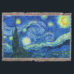 Manta Tejida PixDezines vincent van gogh/noche estrellada<br><div class="desc">El famoso cuadro de Van Gogh, "La noche estrellada". Durante su estancia en el asilo de Saint Remy en los años 80, van Gogh describió las colinas onduladas y los cipreses que veía desde su ventana. Digitalmente mejorado por PixDezines. Copyright © 2008-2016 PixDezines.com™ y PixDezines™ en zazzle.com. Todos Los Derechos...</div>
