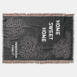 Manta Tejida Pizarra casera dulce casera de la familia diseñada