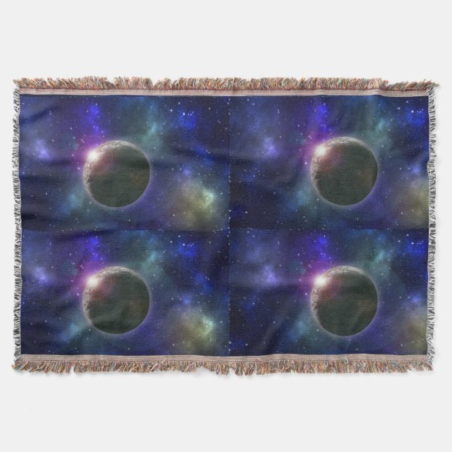 Manta Tejida Planet,_In_The_Galaxy,_Throw_Blanket. (Anverso)