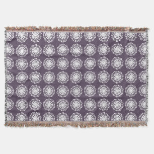 Manta Tejida Plum Mandala