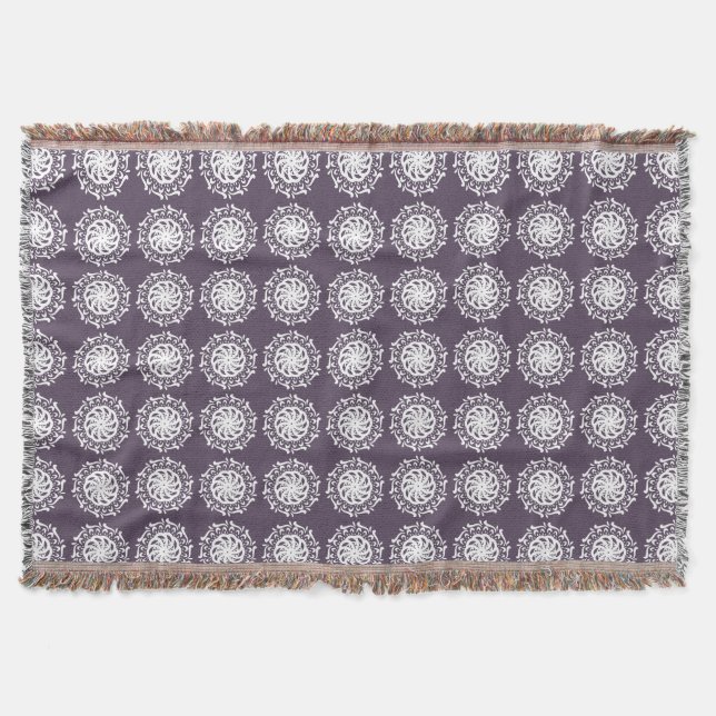 Manta Tejida Plum Mandala (Anverso)