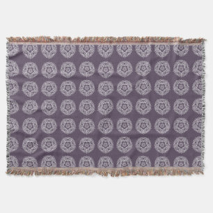 Manta Tejida Plum Mandala