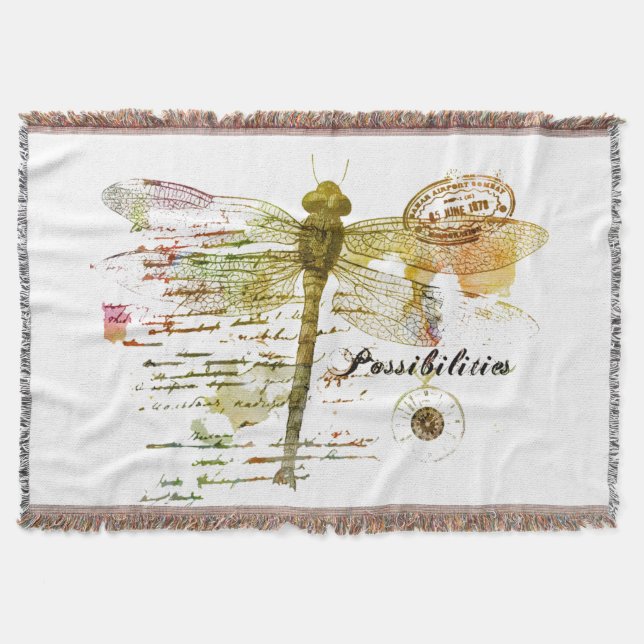 Manta Tejida Posibilidades de libélula (Anverso)