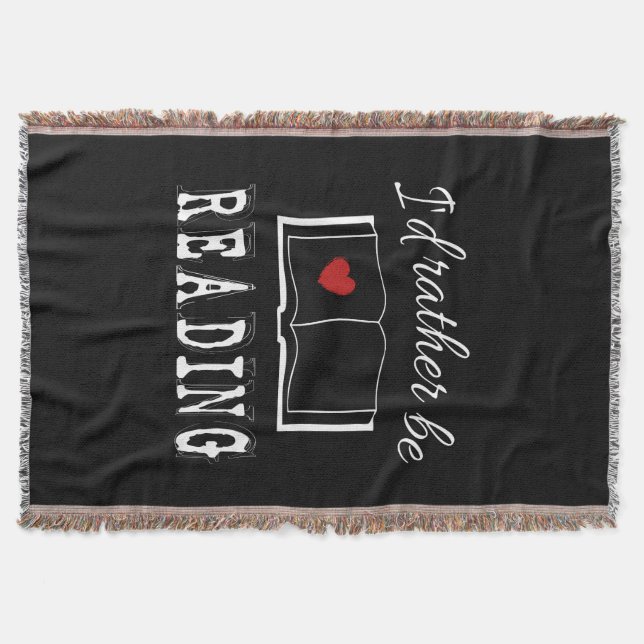 Manta Tejida Prefiero estar leyendo (Anverso)