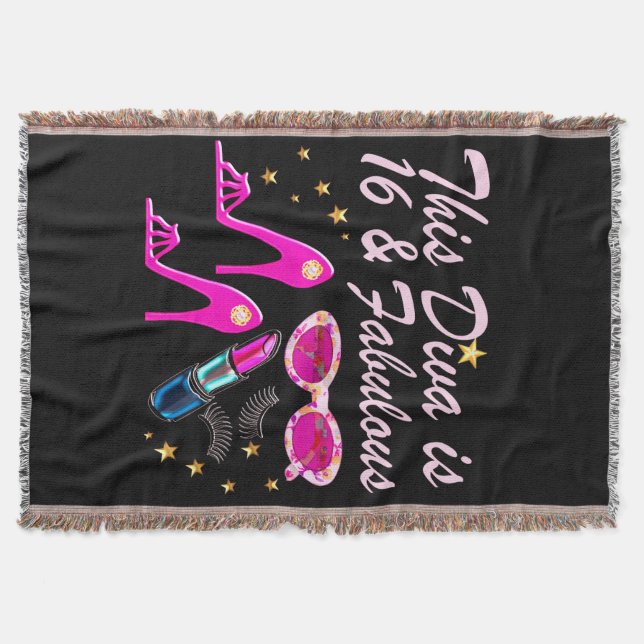 MANTA TEJIDA PRIMA DONNA DE 16 AÑOS (Anverso)