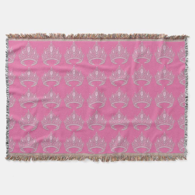 Manta Tejida Princess Tiara Throw Blanket (Anverso)