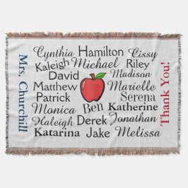 Manta Tejida Profesora personalizada Gracias a Throw Blanket