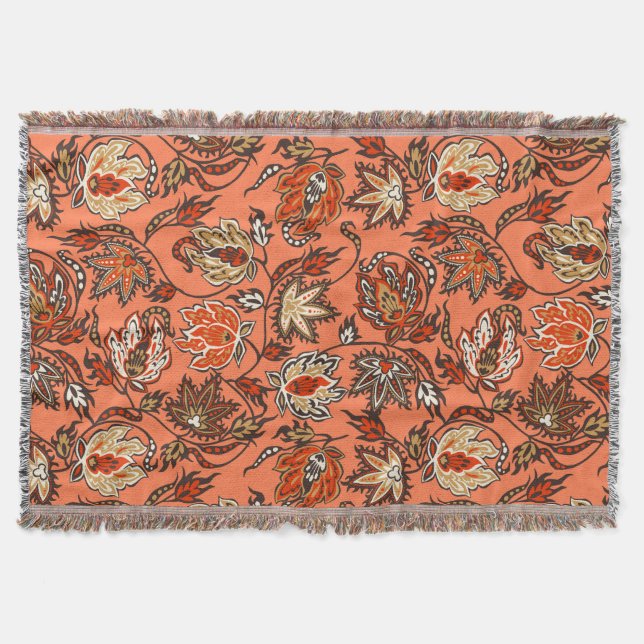 Manta Tejida Protea Batik Hawaiian Tropical Throw Blanket (Anverso)