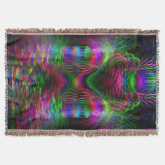 Manta Tejida Psicodelic Rainbow Love Hearven Throw Blanket