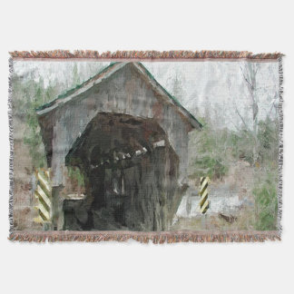 Manta Tejida Puente cubierto de madera