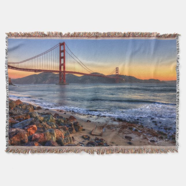Manta Tejida Puente Golden Gate del rastro de San Francisco Bay (Anverso)