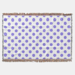 Manta Tejida Puntos de polka periwinkle