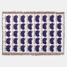 Manta Tejida Purple Ram Año Chino Zodiac Throw Blanket