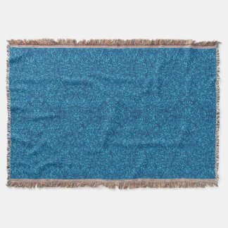 Manta Tejida Purpurina azul Trow Blanket