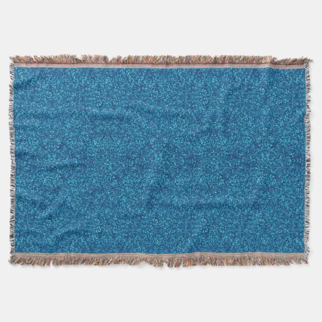 Manta Tejida Purpurina azul Trow Blanket (Anverso)