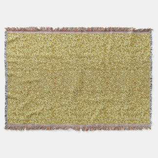 Manta Tejida Purpurina de oro Throw Blanket