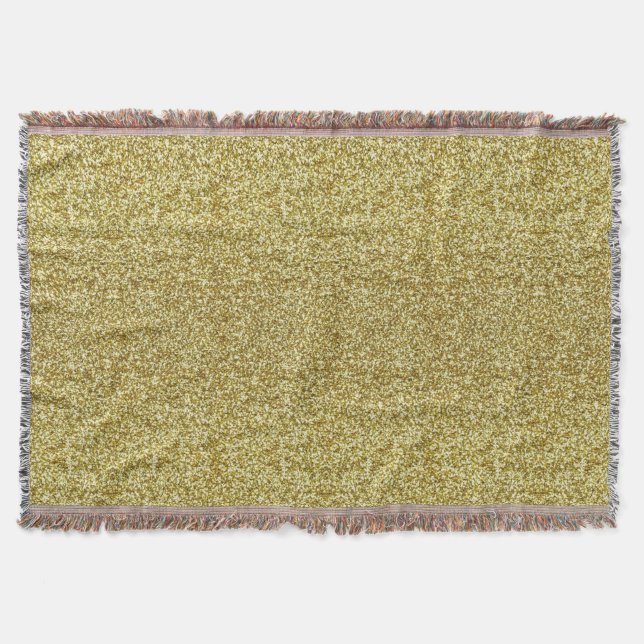 Manta Tejida Purpurina de oro Throw Blanket (Anverso)