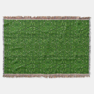 Manta Tejida Purpurina verde Throw Blanket