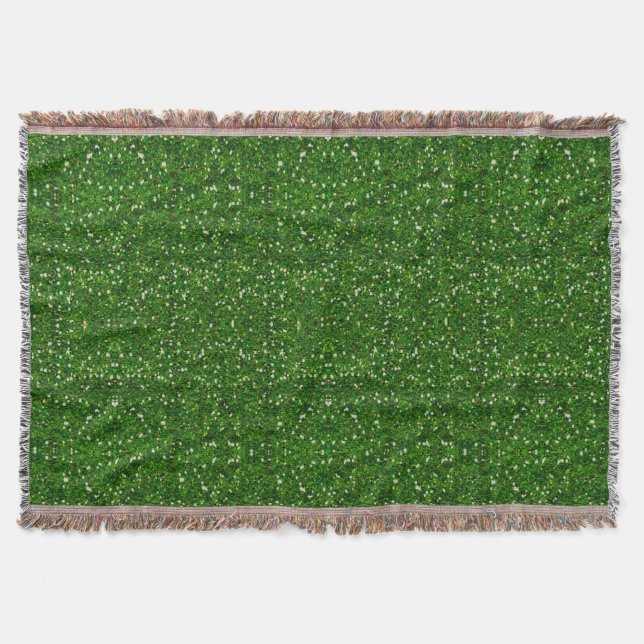 Manta Tejida Purpurina verde Throw Blanket (Anverso)