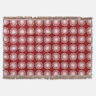 Manta Tejida Raspberry Mandala
