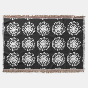 Manta Tejida Raven Mandala