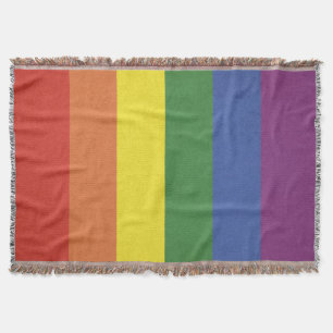 Manta Tejida Rayas arcoiris