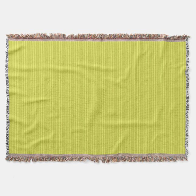 Manta Tejida Rayas Verticales Amarillo Chartreuse Verde (Anverso)