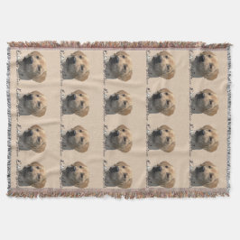 Manta Tejida Regalos de arte de Labrador Amarillo