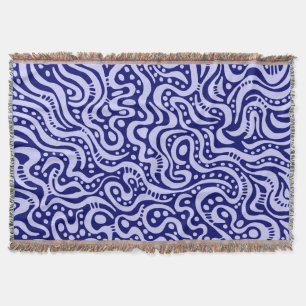 Manta Tejida Resumen 041211 - Azul polvo sobre la marina profun