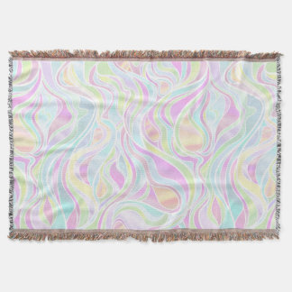 Manta Tejida Resumen de Vidrio Manchado Psicodelic Pastel