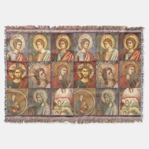 Manta Tejida Retratos católicos del Bello Artes de Jesús y de