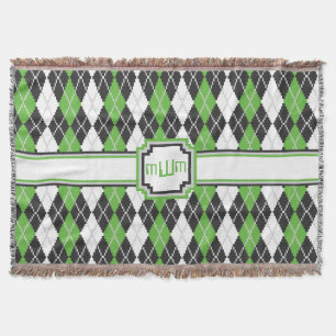 Manta Tejida Retro Argyle Throw Blanket