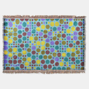 Manta Tejida Retro Polka Dot Pintado Lienzo #5