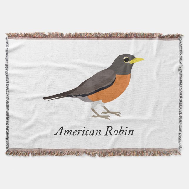 Manta Tejida Robin estadounidense (Anverso)