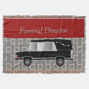 Manta Tejida Rojo combinado tejido director de funeraria