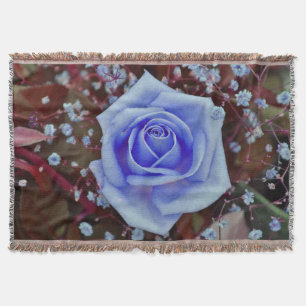 Manta Tejida Rosa azul claro